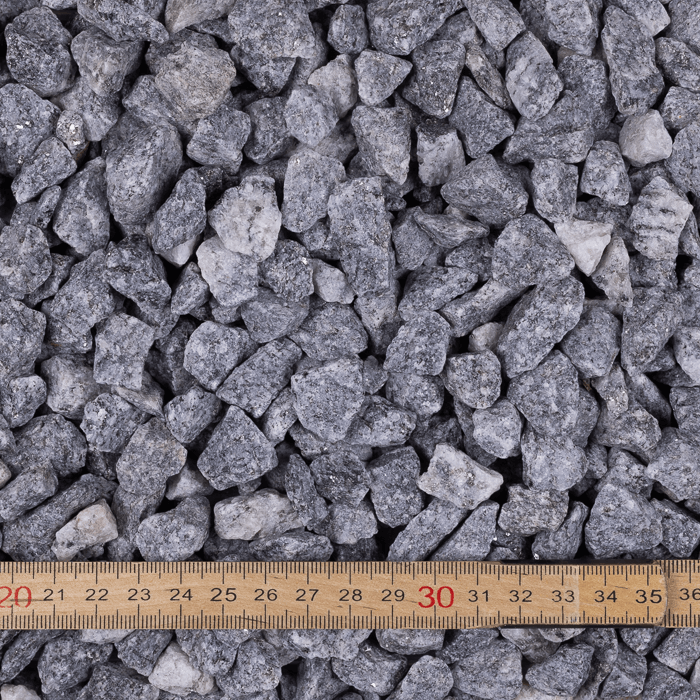 Grå Granitskærver 11-16 mm. til indkørsel - Zoom - fra Tiplevering.dk
