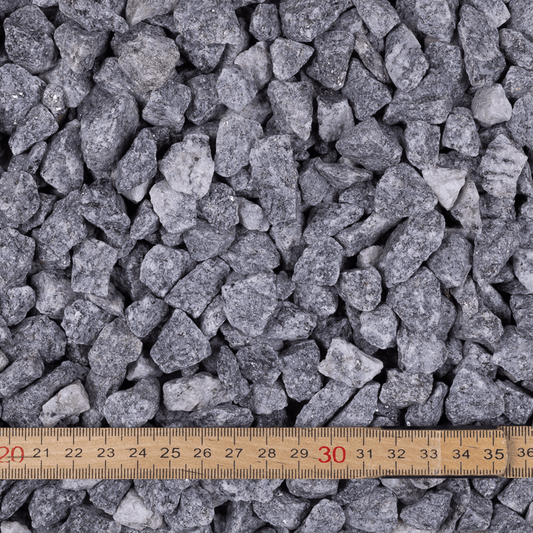 Grå Granitskærver 11-16 mm. til indkørsel - Zoom - fra Tiplevering.dk