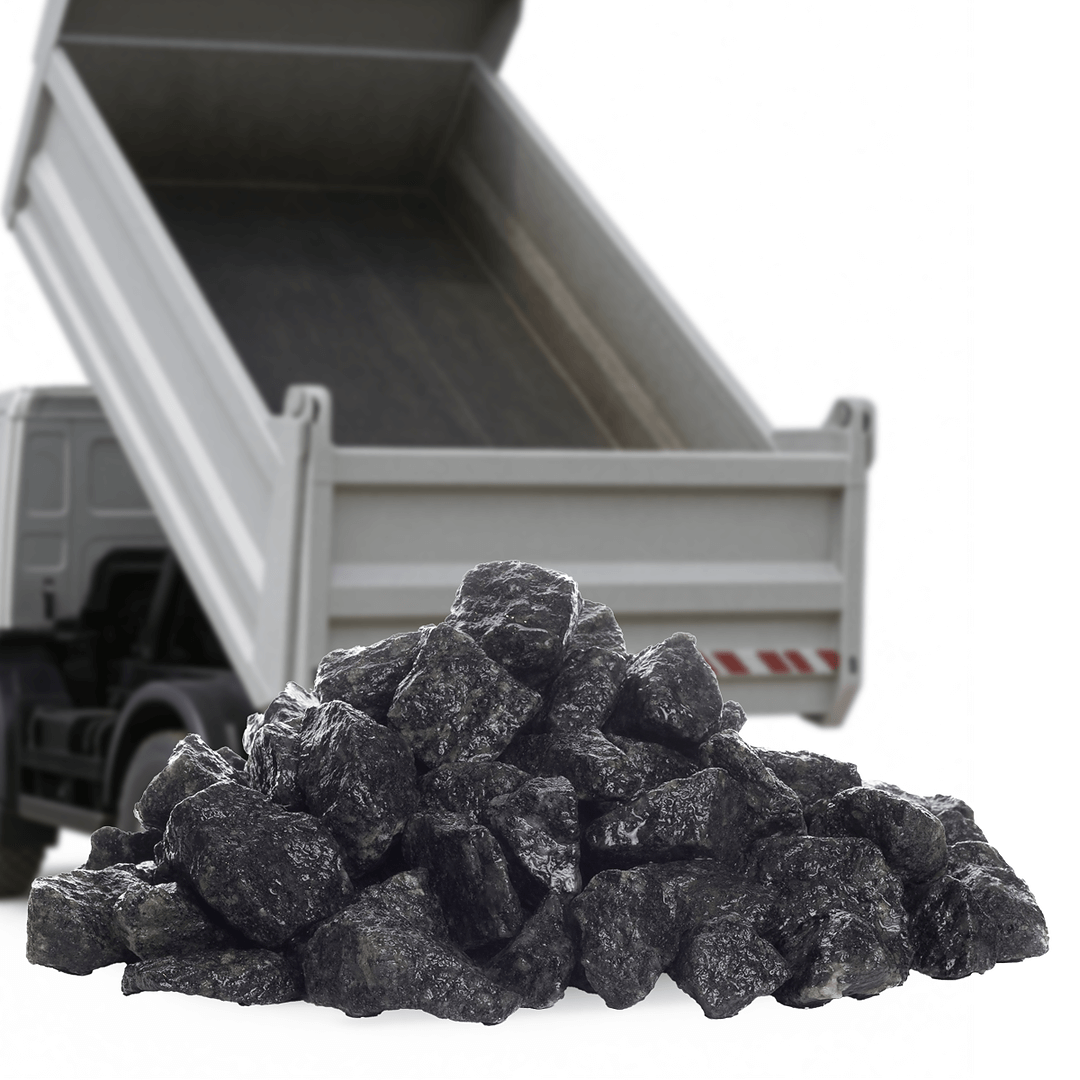 Sorte granitskærver til indkørsel og bede fra Tiplevering.dk