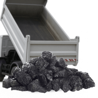 Sorte granitskærver til indkørsel og bede fra Tiplevering.dk