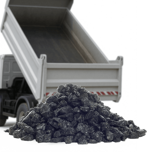 Sorte granitskærver til stier og havebede fra Tiplevering.dk